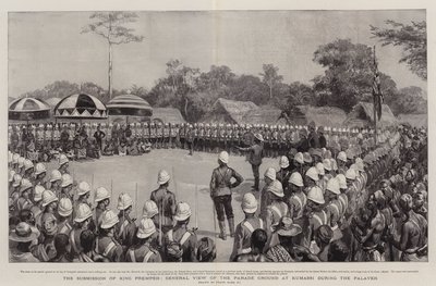 Podání krále Prempeha, Celkový pohled na Parade Ground v Kumassi během Palaveru od Frank Dadd